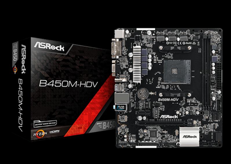 [ASU小舖] 華擎 ASRock B450M-HDV AMD AM4 Micro ATX 主機板(有現貨)