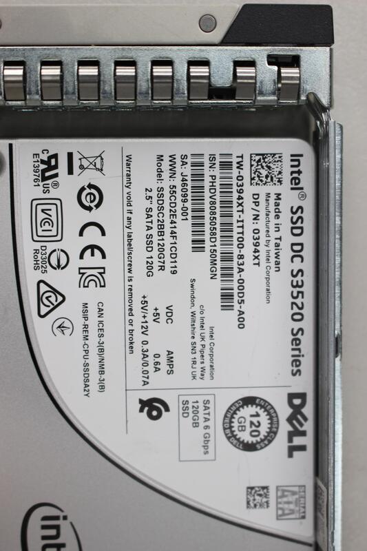 Dell SSDSC2BB120G7R 120Gb 6Gbps 2.5 SATA SSD in 3.5 R730 Tray