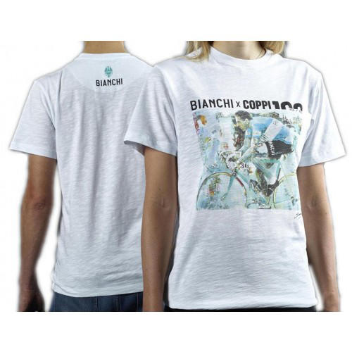 [SIMNA BIKE] 【限量】Bianchi x Coppi100 T-Shirt 100週年紀念T恤 - 白