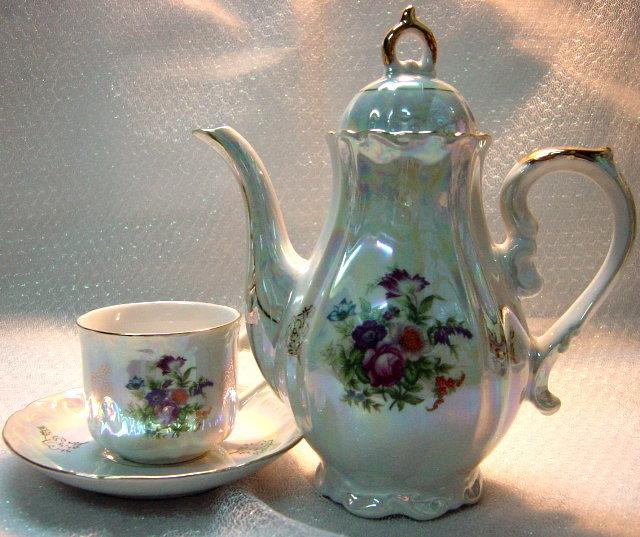 日本英式 精緻瓷器茶組13件 珠貝華麗光澤 自用高貴送禮實惠  2800元