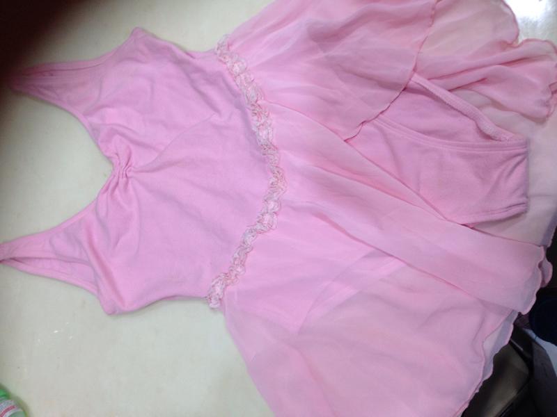 二手 粉紅色棉質泳衣式 女生泳裙