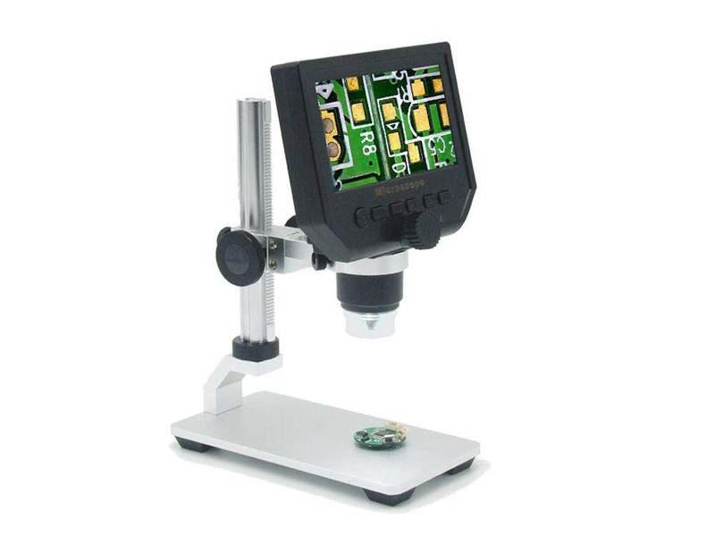 現貨 帶屏電子顯微鏡G600帶屏維修放大鏡 便攜式顯微鏡 高清600倍放大 (帶鋁合金支架) [9009580]