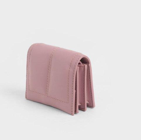 【保固最久🔆品質最佳】小CK🛵縫線零錢包小收納包 錢包📷(粉色)CK6-50770409_PINK 皮夾 皮包