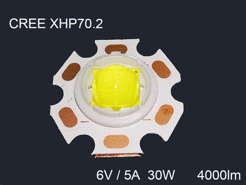 CREE XHP70.2  6V  30W高功率LED 20MM