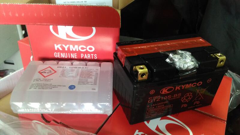 KYMCO 公司貨，LEJ8 十號電池：GS 統力 GTZ10S-BS 10號電瓶。同 YUASA 湯淺 TTZ10S