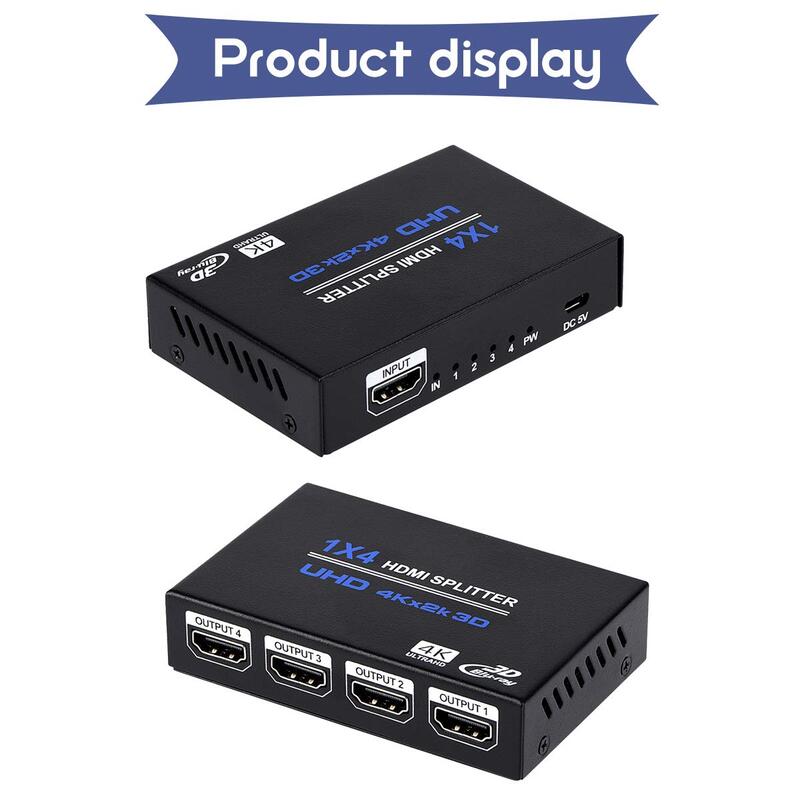 工程級電源升級版 HDMI1.4版 分配器 HDMI 切換器 1進4出 一進四出 支援4K2K 2160P 1080P