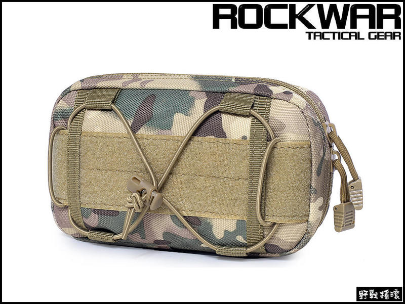 【野戰搖滾-生存遊戲】ROCKWAR 多功能戰術雜物包【MultiCam】多地形迷彩黑色側背包橫式勤務包數位迷彩腰包