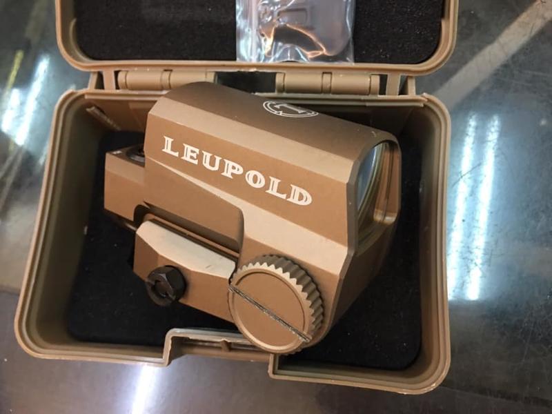 【HUNTER生存部品專賣】LEUPOLD風格LCO紅綠光快速瞄準鏡內紅點-升級塑膠盒版-沙色