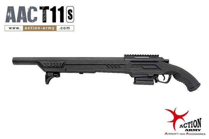 【侵掠者】Action Army AAC T11S/T-11S Sniper Rifle 手拉空氣狙擊槍-短版狙擊