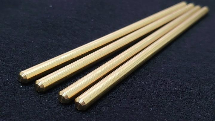 ※金誠五※直徑5.5mm實心黃銅棒 (每包4入) 模型 改造 植樁 車軸 圓棒