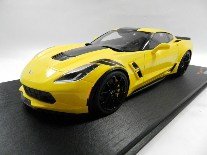 特價出清《烈馬驛站》1/18 STC 雪佛蘭 Corvette GrandSport 黃色(TopSpeed) 樹脂