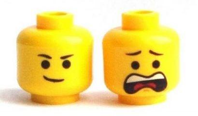 樂高王子 LEGO 艾密特 70815 70808 人頭 雙面 害怕 微笑 黃色 3626cpb1028 A278 缺貨