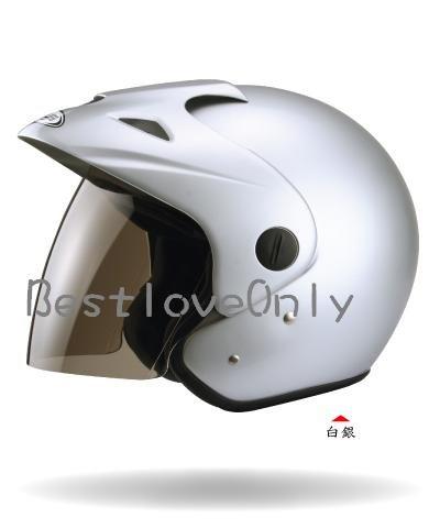 台中 瑞獅 ZEUS ZS-507D 亮光白銀3/4半罩安全帽 平價上市 $700 可拆內襯