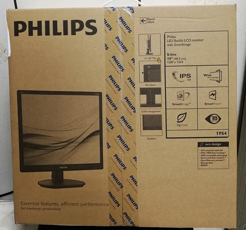 全新 PHILIPS 19S4QAB 19吋 IPS液晶螢幕 正(5:4) 開發票有保固