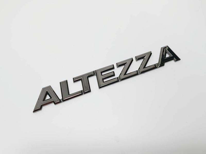 圓夢工廠 Lexus ALTEZZA 超質感 改裝 鍍鉻黑 字體 字貼 同原廠 178 * 24mm