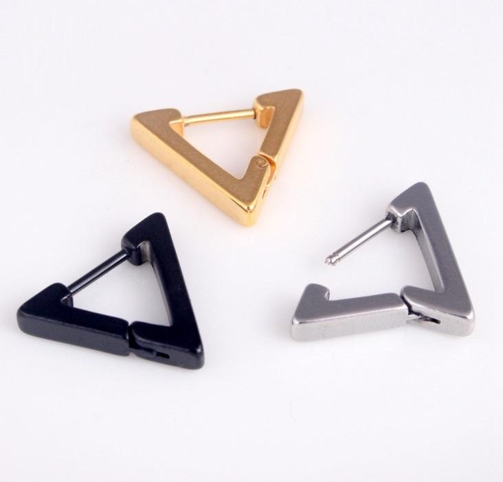 13元素 鈦鋼 品質保證 三角 耳針 鈦鋼耳環