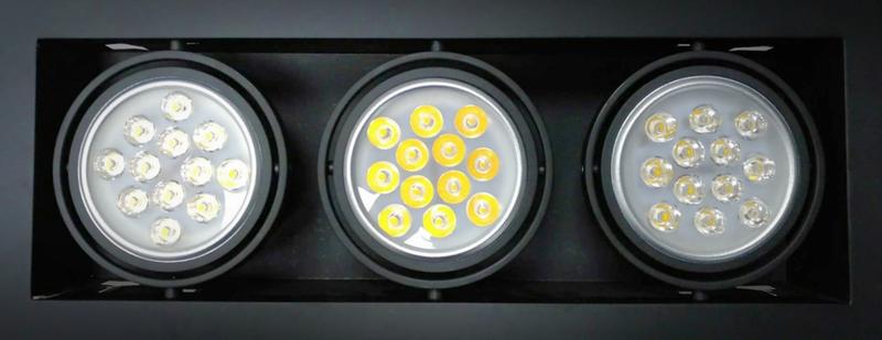 【LED 崁燈】AR111崁燈 三燈 - 白光 / 黃光 ( 含光源 )