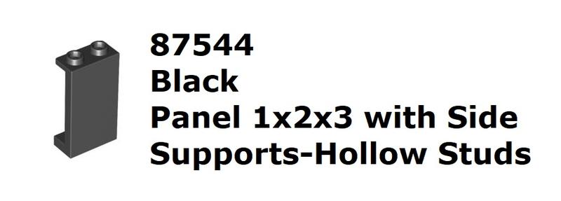 【磚樂】LEGO 樂高 87544 4614788 Panel 1x2x3 黑色壁板 側板