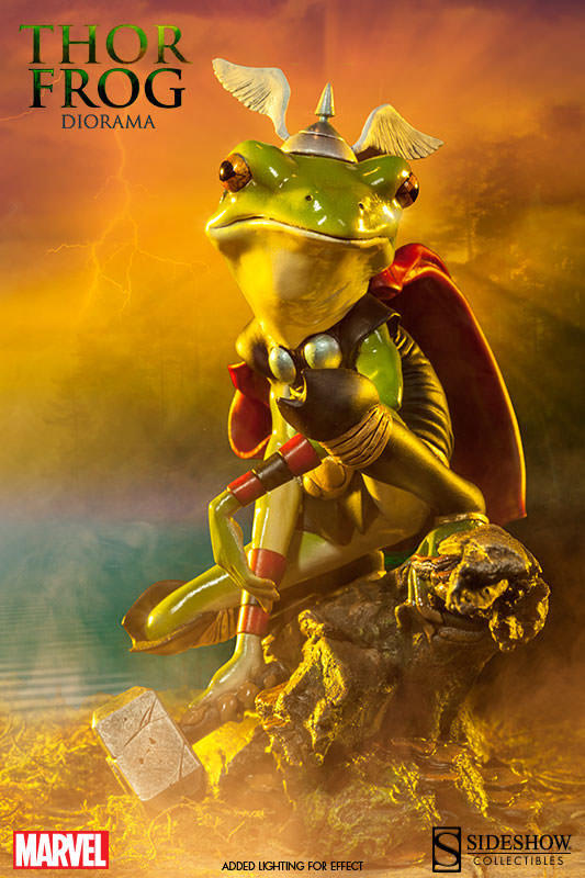 （售完)SideshowBenToy Marvel Thor Frog  Diorama 雷神青蛙雕像SC-200360