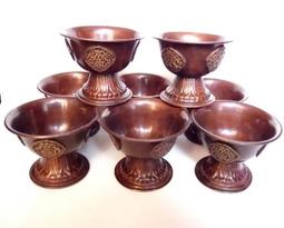 [唐古拉佛教文物]尼泊爾紫銅 八供杯高6公分 口徑8公分