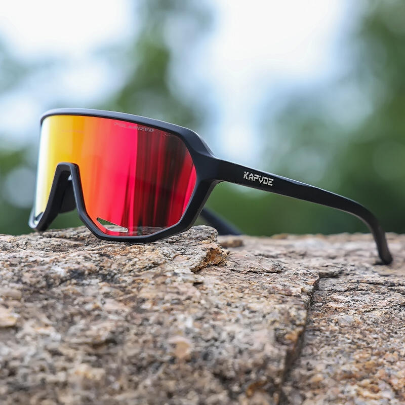 kapvoe REVO鍍膜炫彩偏光 8件組 運動眼鏡 運動墨鏡 自行車眼鏡 運動太陽眼鏡 偏光太陽眼鏡 釣魚眼鏡