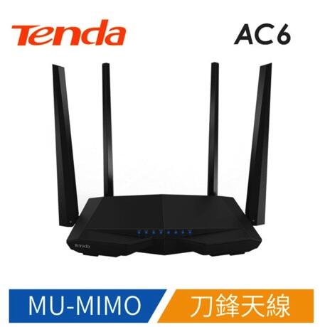 二手Tenda AC6  1200雙頻 刀鋒戰機 VPN翻牆 高功率 MU-MIMO多工技術