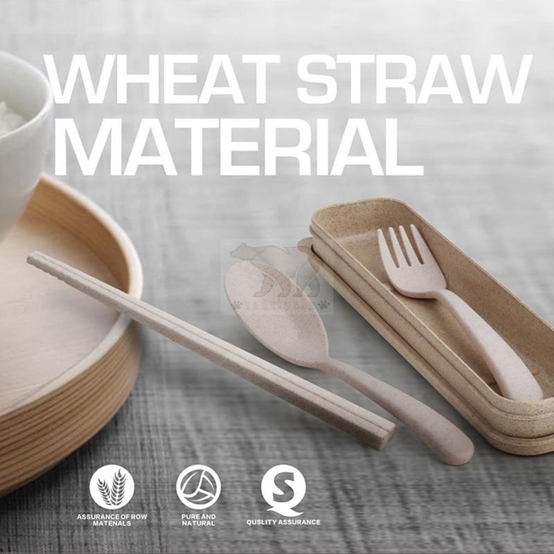 天然小麥纖維餐具組 小麥餐具 環保餐具 筷子 湯匙