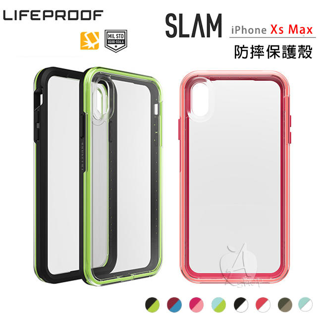 新款【A Shop】LifeProof SLAM for iPhone Xs Max 6.5吋 雙色防摔殼