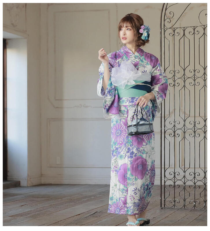 01日本全棉高品質和服浴衣紫色系| 露天市集| 全台最大的網路購物市集