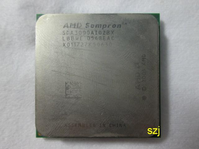 有現貨: AMD Sempron 3000+ (754腳位,1.8GHz) 另有: 2800+(1.6GHz)