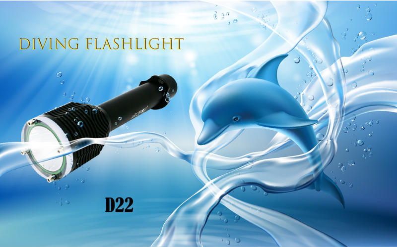 綠能基地㊣ARCHON 奧瞳 D22手電筒 LED潛水燈 LED燈 燈具 潛水燈 LED手電筒 海釣燈 補光燈 浮潛