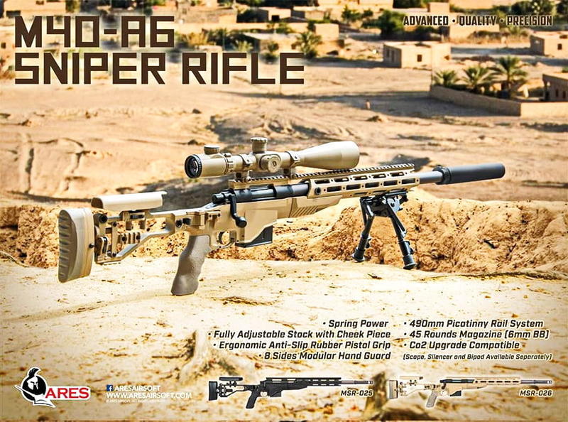 ARES AMOEBA 全金屬M40A6 栓動式手拉空氣 狙擊槍