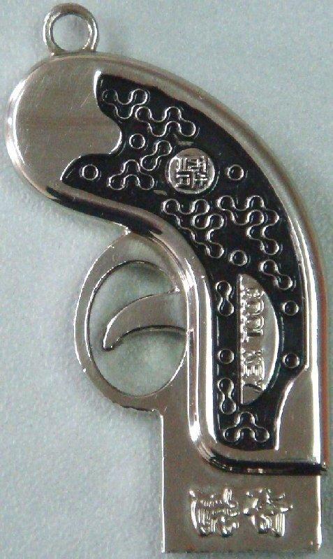 酷奇造型鑰匙-黑色短筒手槍造型（H024），新世代禮物首選，機車族最炫的飾物，愛炫耀造型鑰匙