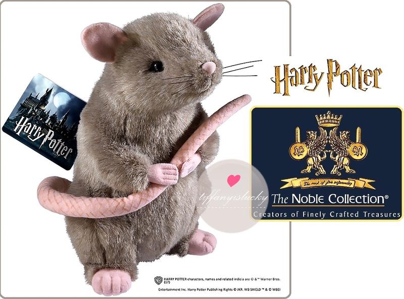 英國知名禮品公司製Harry Potter哈利波特官方授權【邪惡化獸師彼得佩迪魯變成的榮恩寵物鼠斑斑22cm絨毛收藏品】