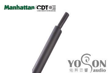 0.5公尺-美國Manhattan/CDT 1" (25.7mm) 熱縮比例 2:1 黑色 軍規熱縮套管