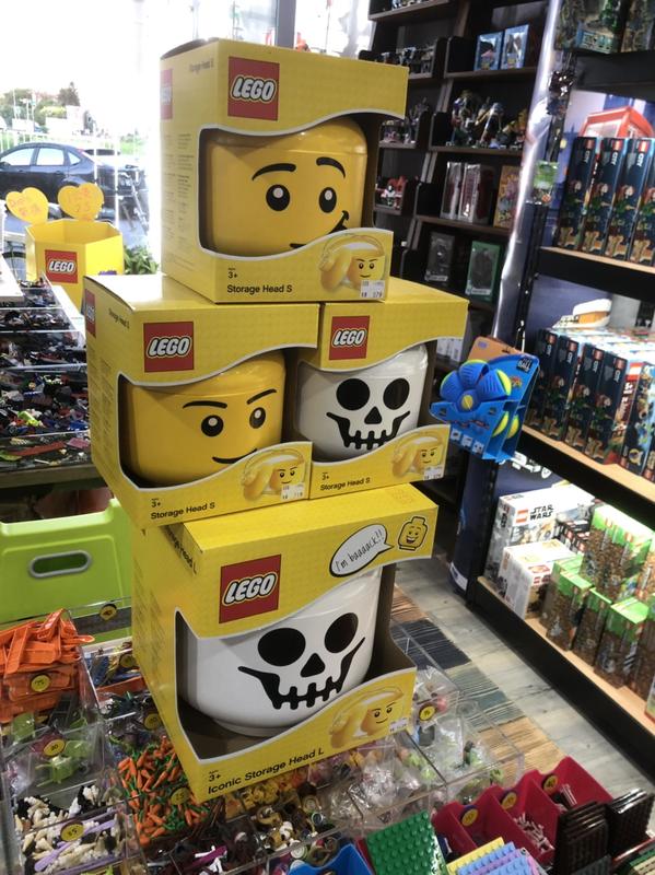 【樂GO】LEGO 樂高 樂高大頭經典置物盒 收納盒 四款 微笑男孩 吐舌頭 骷髏頭 收納積木 趣味  原廠正版