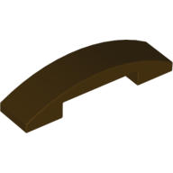 【樂高小角落】 Dark Brown Slope Curved 4x1 深棕色曲面 6135005 93273