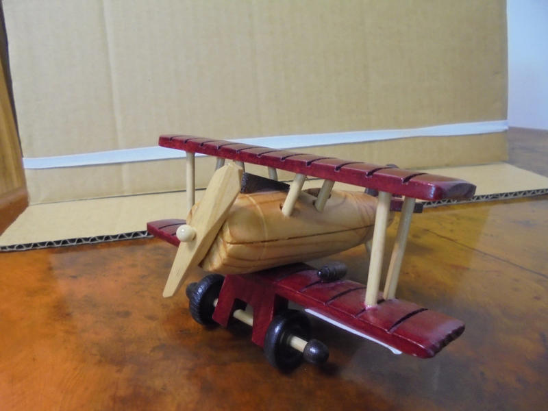 ~悠閒時光~木製螺旋槳雙翼機模型