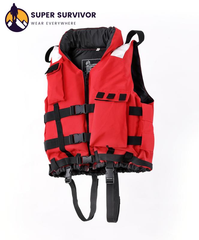 超級生還者系列救生衣「SUPER SURVIVOR」認證NO.C1 超強浮力救生衣 末日溯溪泛舟水上活動衝浪釣具泳具