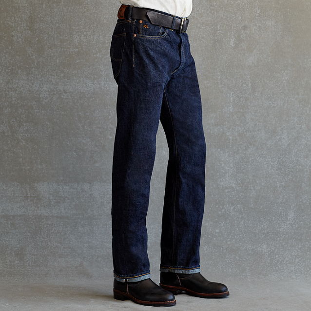【RRL】美製白橡廠 布邊原色直筒褲/ Cone Mill Straight Jeans/ W31-33