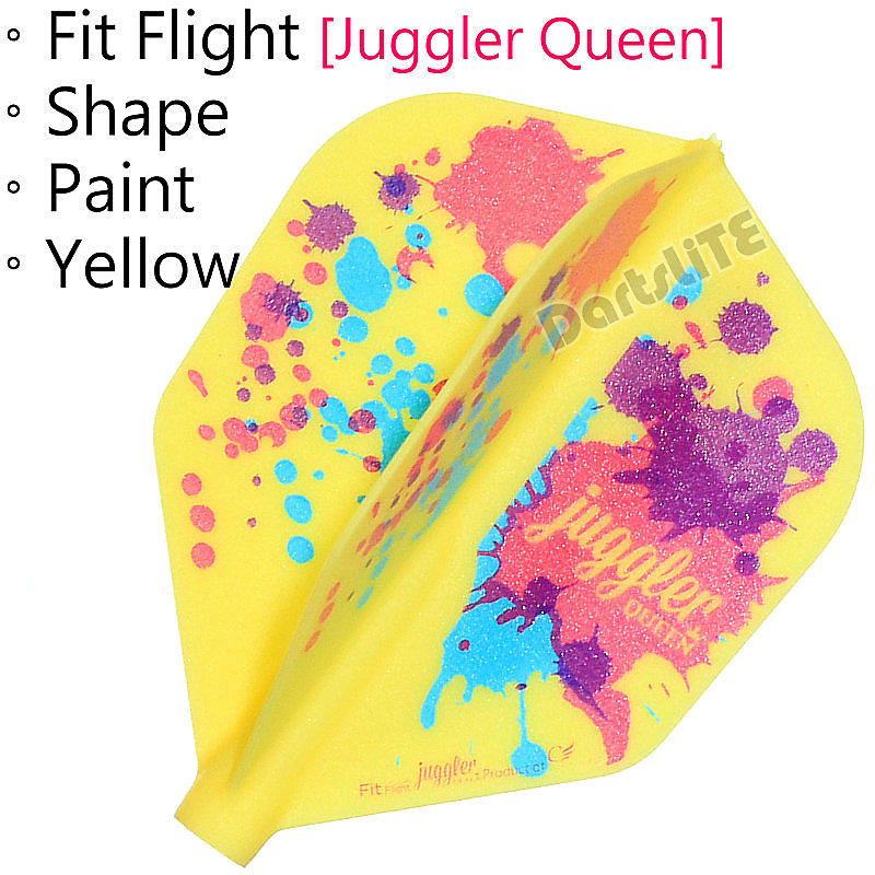 Fit鏢翼中標準Paint黃，^@^D拉!Fit Flight Shape Juggler Queen Paint Yellow硬版定型鏢翼