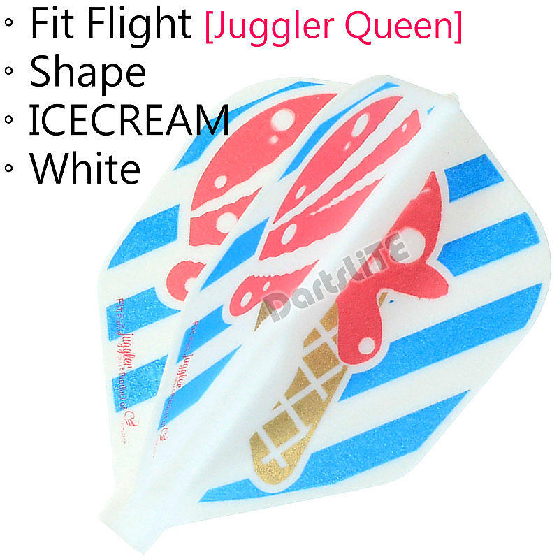 Fit鏢翼中標準ICECREAM白，^@^D拉!Fit Flight Shape Juggler Queen ICECREAM White硬版定型鏢翼