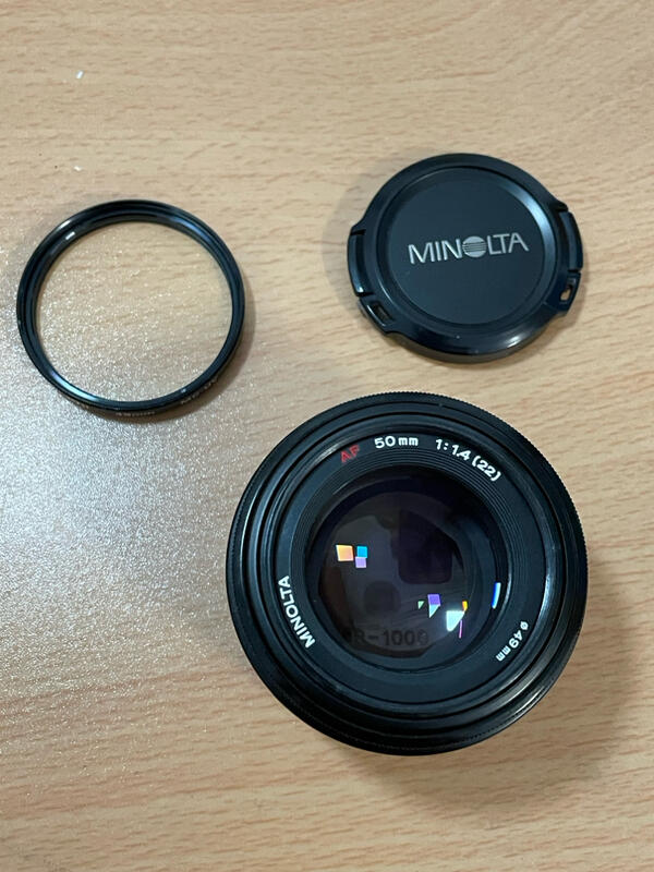 美品Minolta AF 50mm F1.4 大光圈定焦鏡人像鏡一代紅字版--Sony A接環自動對焦鏡頭