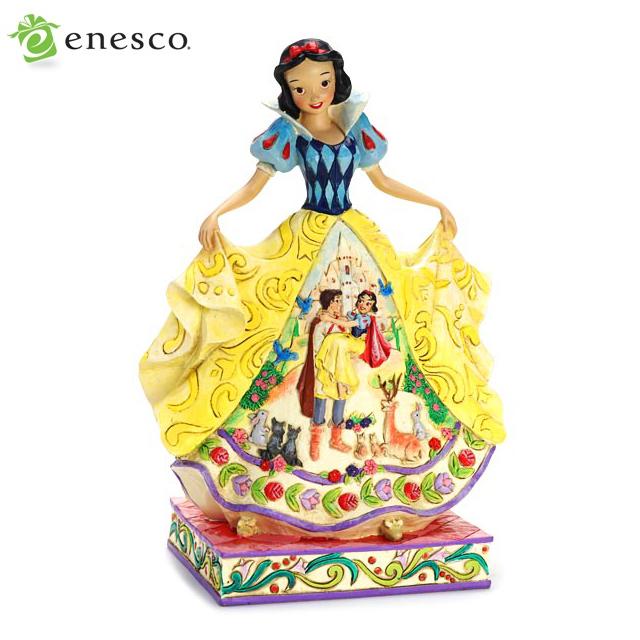 【enesco jim shore】Disney Traditions 迪士尼公主 白雪公主裙擺浮雕畫 手工塗裝仿木雕塑