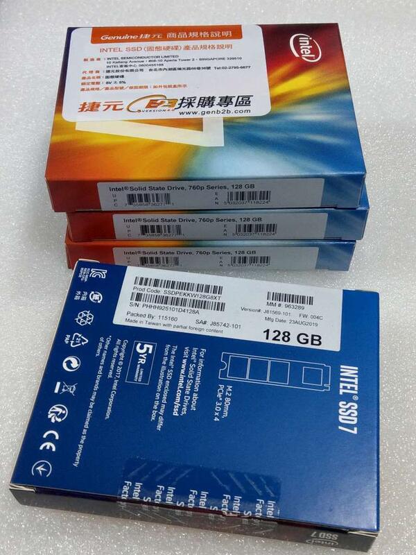 intel 760p SSDPEKKW128G8XT 128GB M.2 PCIe SSD 固態硬碟