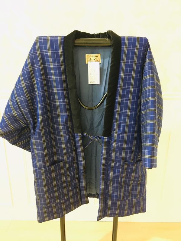 ＊京都和服館＊藍色鋪棉半纏-日本製