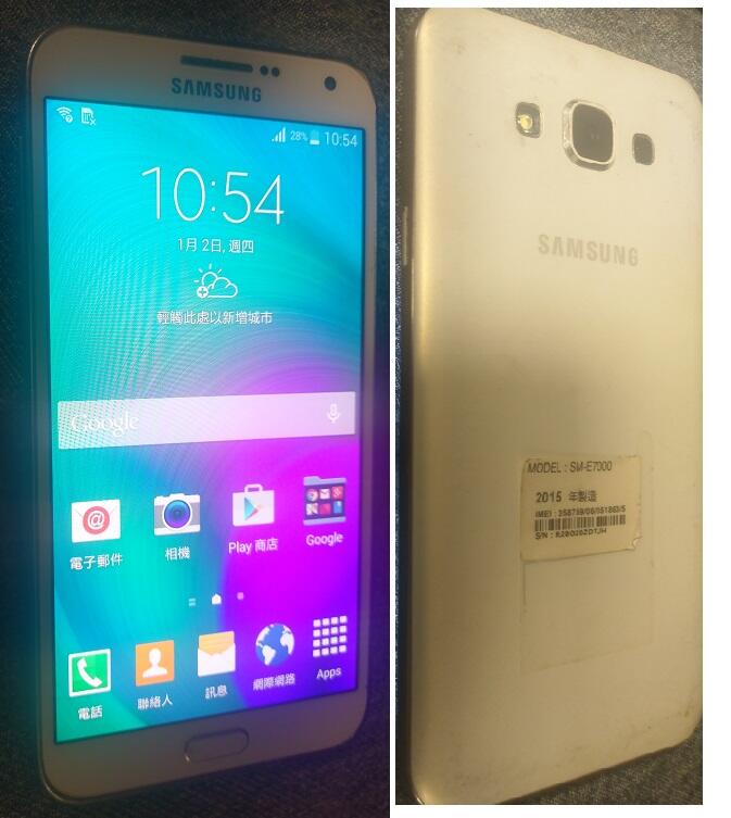 二手SAMSUNG GALAXY E7 16GB手機(初步測試可以使用歡迎自取