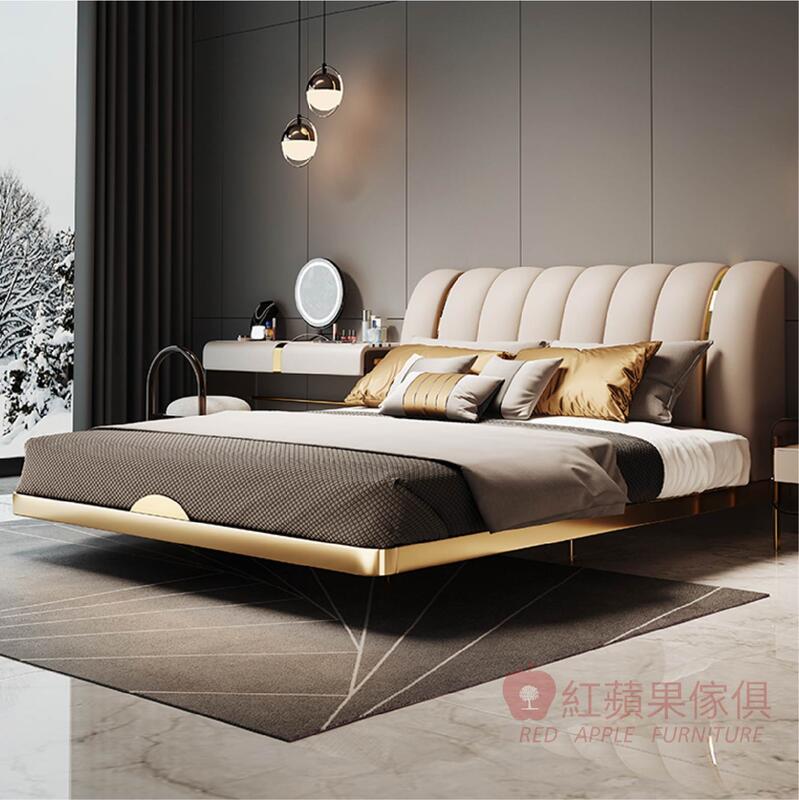 [紅蘋果傢俱] 現代極簡系列 QMT-2223 床架 布床 皮床 懸浮床 浮空床 漂浮床 現代床架 網紅床架