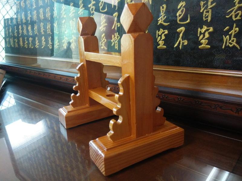 【靜福緣】 精品實木製『單孔令旗座(明) 』面寬19cm 孔徑約1.4cm令旗架法器架兵器座神明法器架 | 露天市集 | 全台最大的網路購物市集