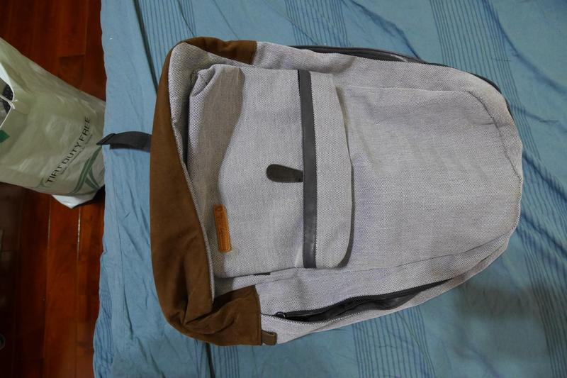 [ 二手 ] 送側背包 包包 帆布 後背包 筆電包 運動包 上學包 文書包 書包 紫色